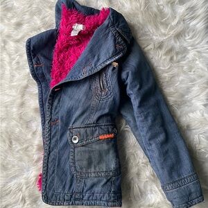 Vintage DIESEL jacket with faux fur lining